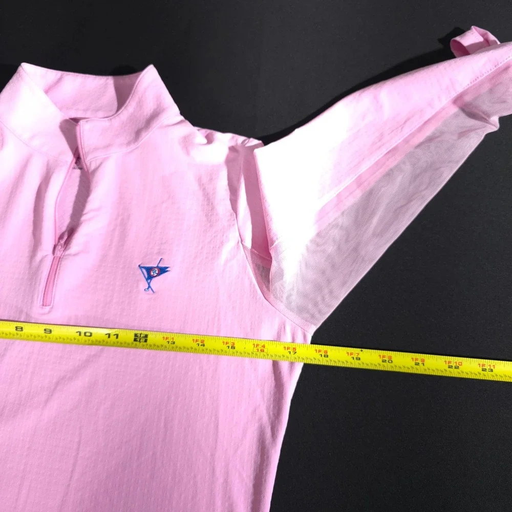 IBKÜL Quarter Zip Pullover Women S Pink UPF 50+ Mesh Panels Mock Neck Activewear